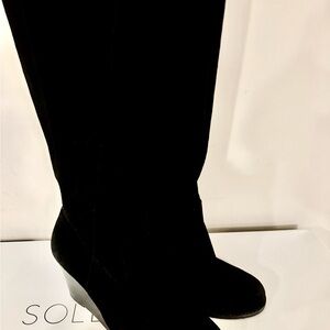 Black Suede Boots by Sole Society